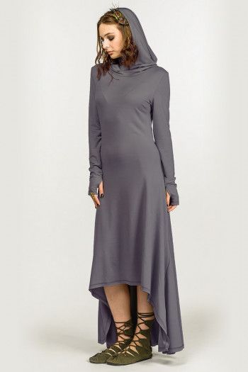 Авторское платье с капюшоном Алкаид