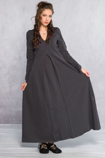 Женское серое платье Тео