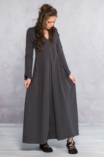 Женское серое платье Тео