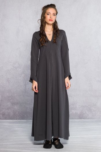 Женское серое платье Тео