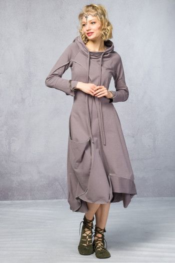 Серое платье миди Камелия