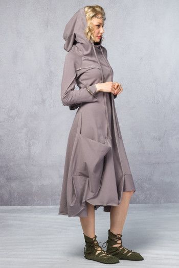 Серое платье миди Камелия