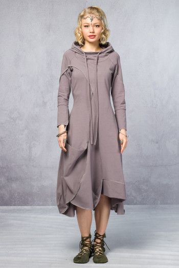 Серое платье миди Камелия