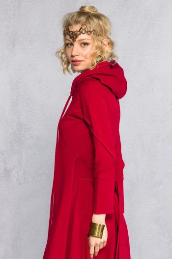 Женское красное платье Акито