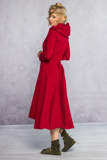 Женское красное платье Акито
