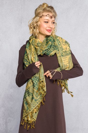 Легкий Шарф из кашемира Варкала