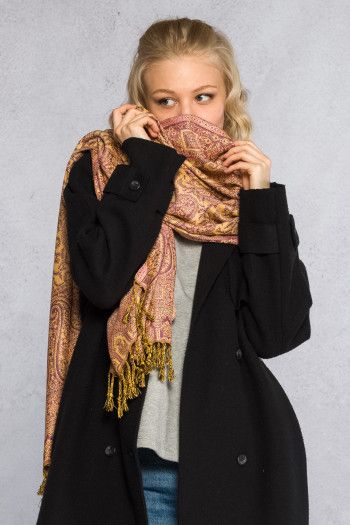 Кашемировый тонкий шарф Каусани