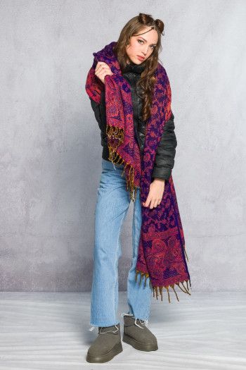 Этнический плед Лавандовый рай