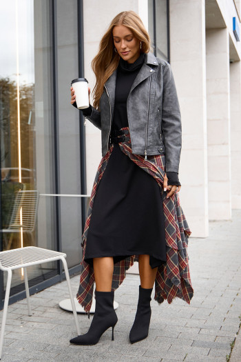 Платье асимметричное из футера Медея