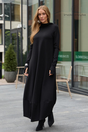 Авторское длинное теплое платье Данху