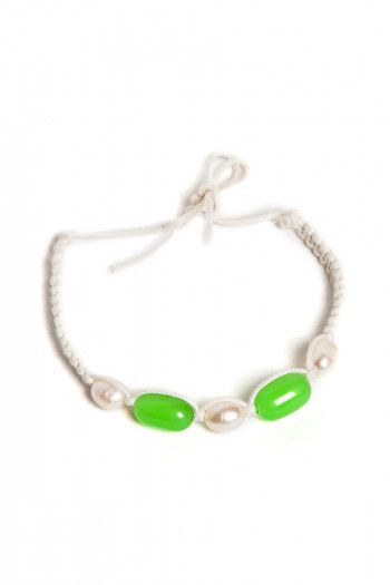 Плетеный браслет Жемчуг