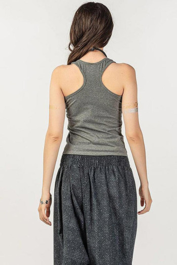 Серая женская майка Мокрый асфальт