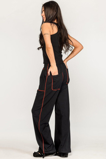 Чёрная майка Каладиум