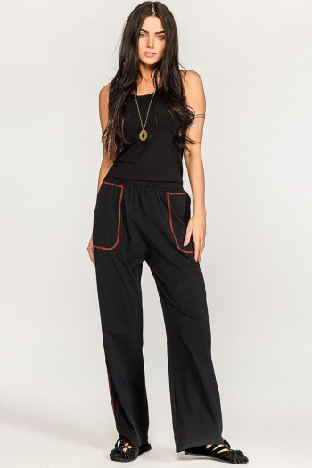 Чёрная майка Каладиум