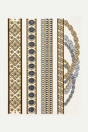 Флэш тату Золотые орнаменты