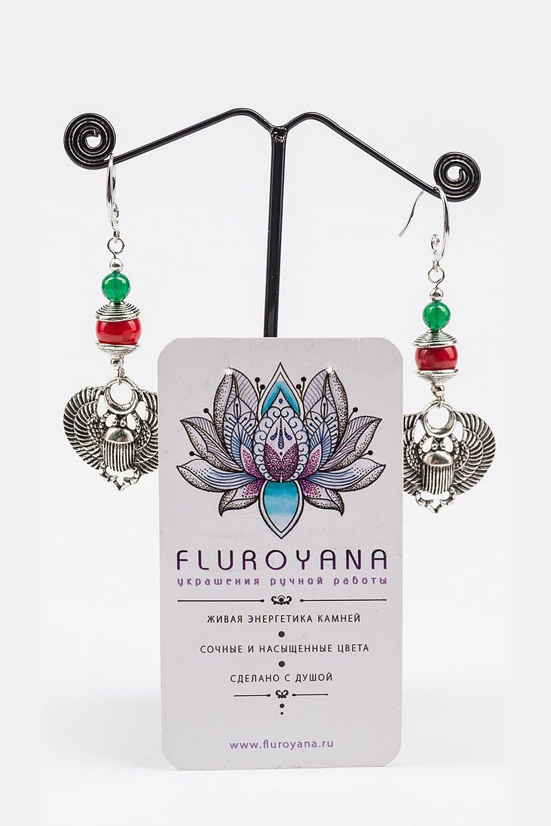 Серьги с кораллом Тахини