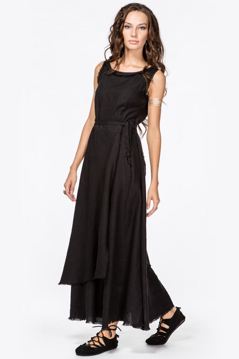 Платье длинное Черные паруса