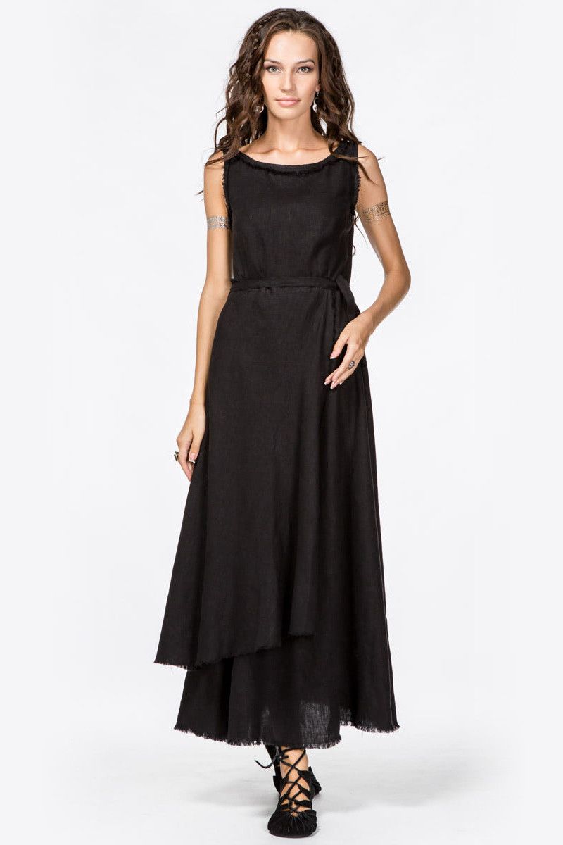 Платье длинное Черные паруса