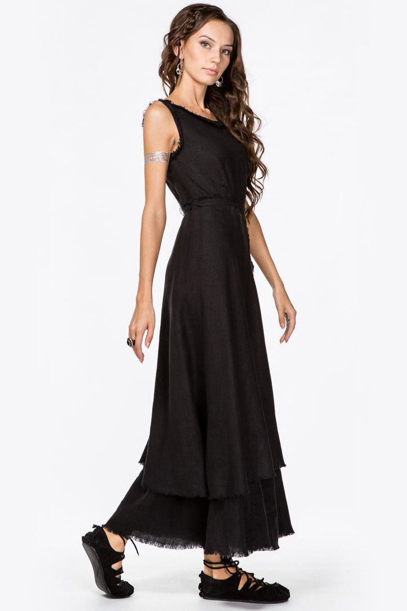 Платье длинное Черные паруса
