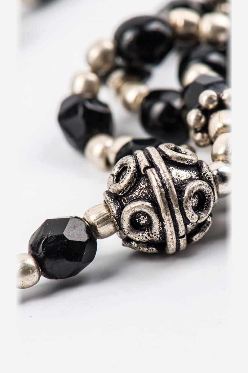 Черные массивные бусы Мритюнджая