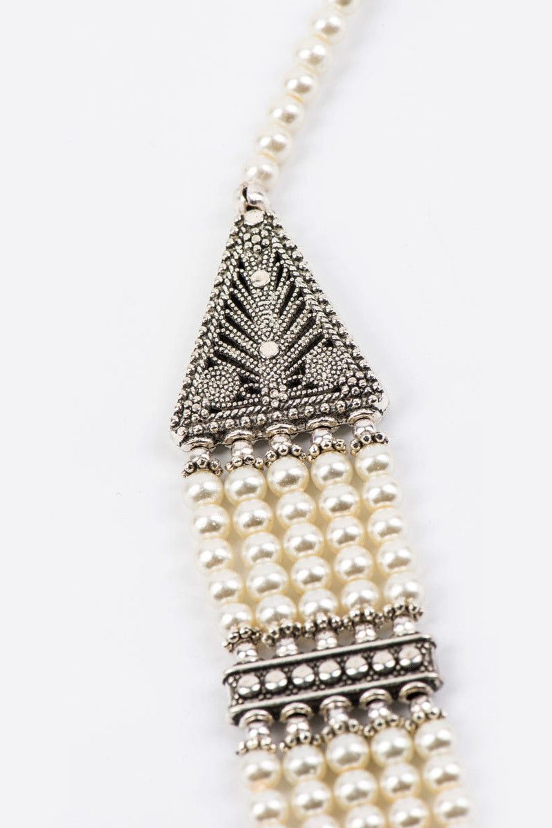 Объемное колье Жемчужный пояс