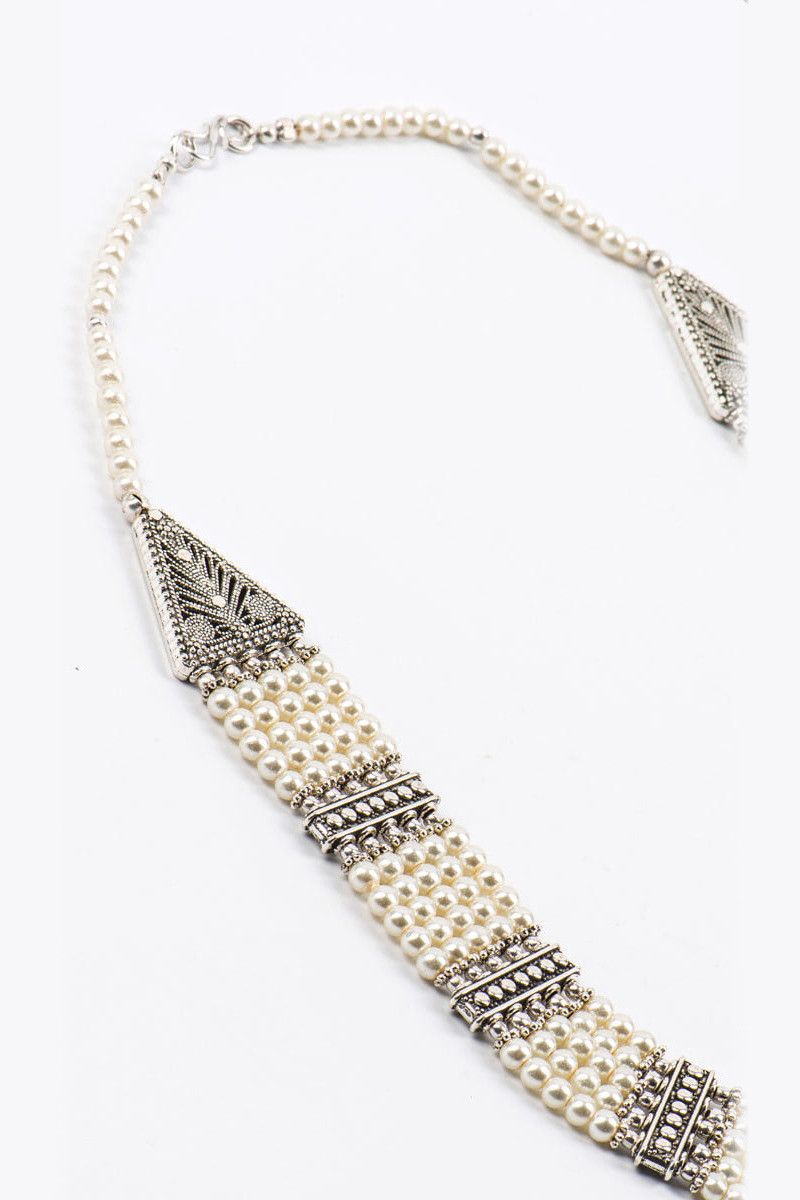 Объемное колье Жемчужный пояс