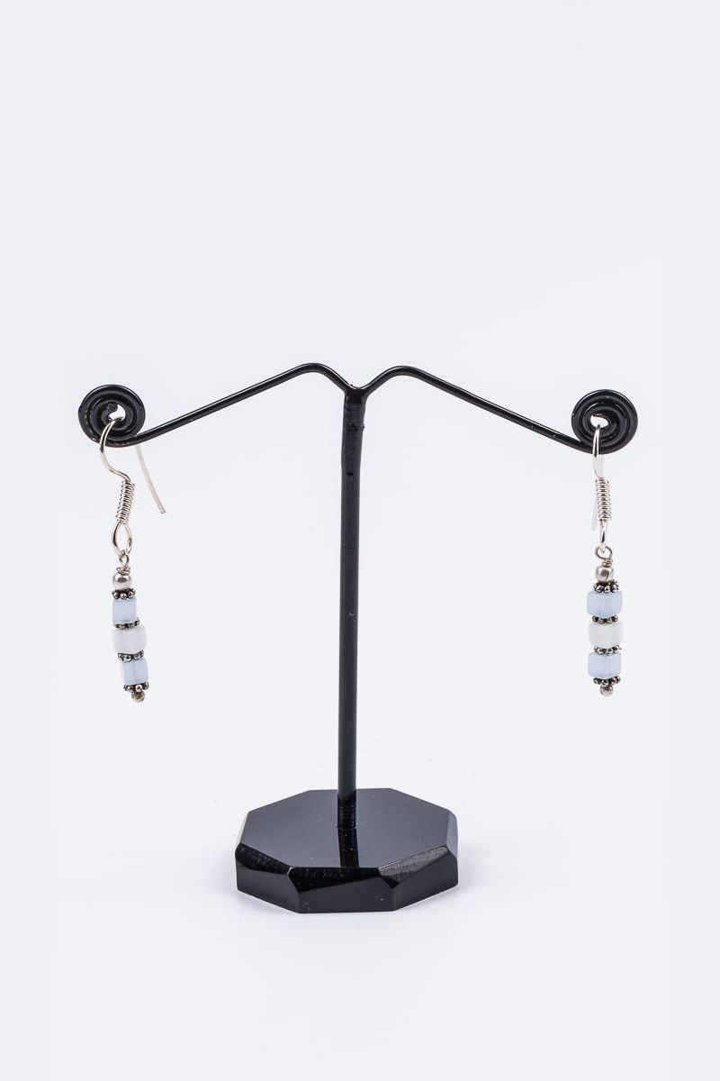 Серьги с камнями Кубики льда