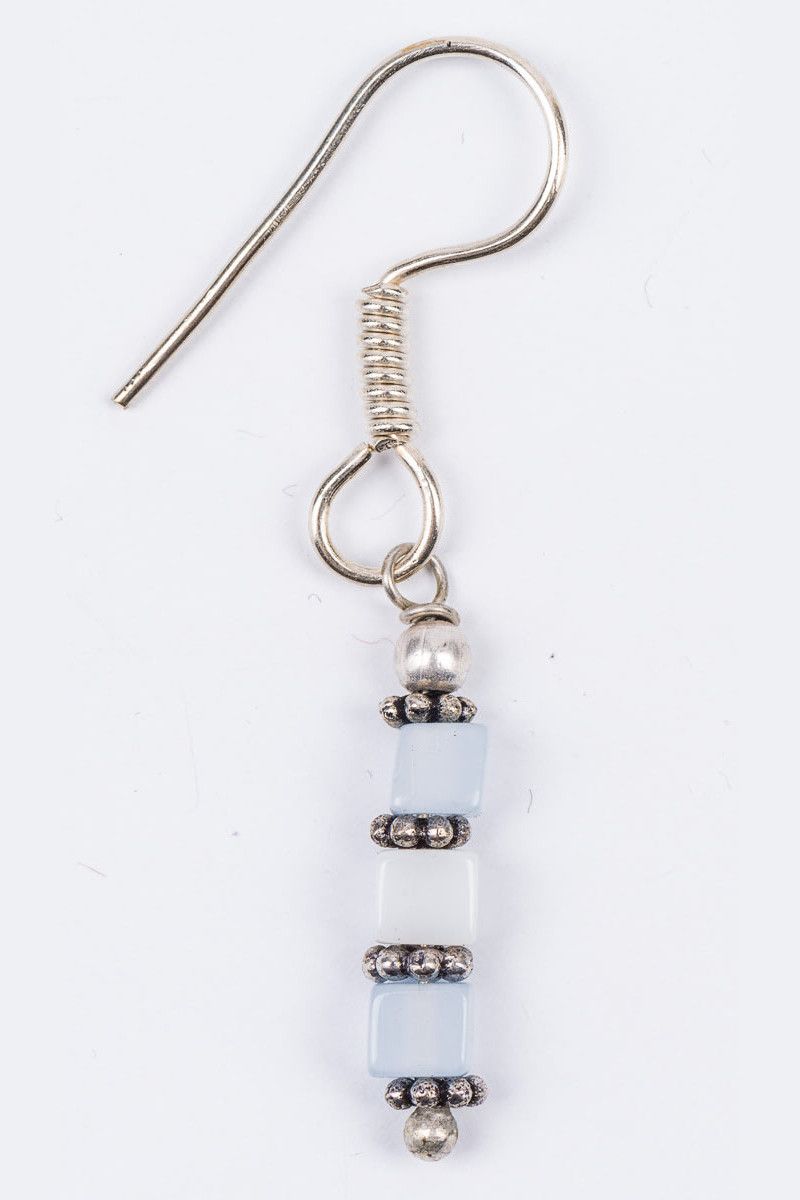 Серьги с камнями Кубики льда