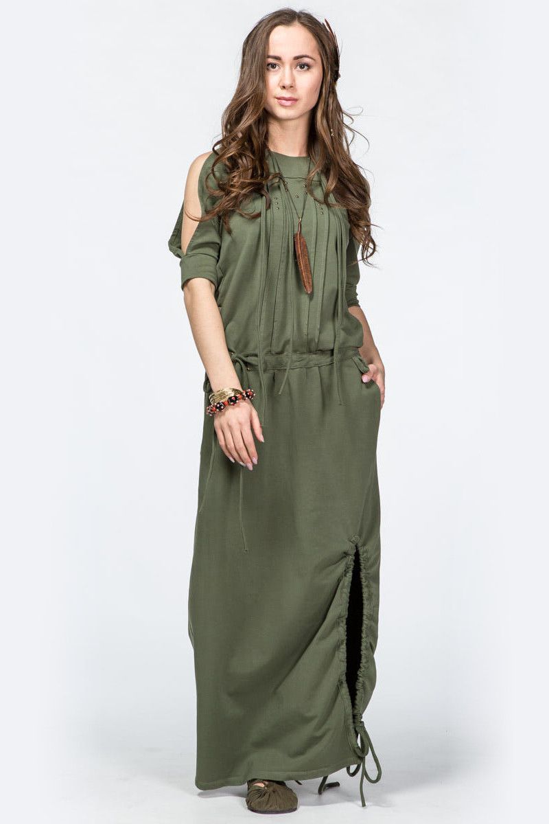 Авторское платье с капюшоном Энель