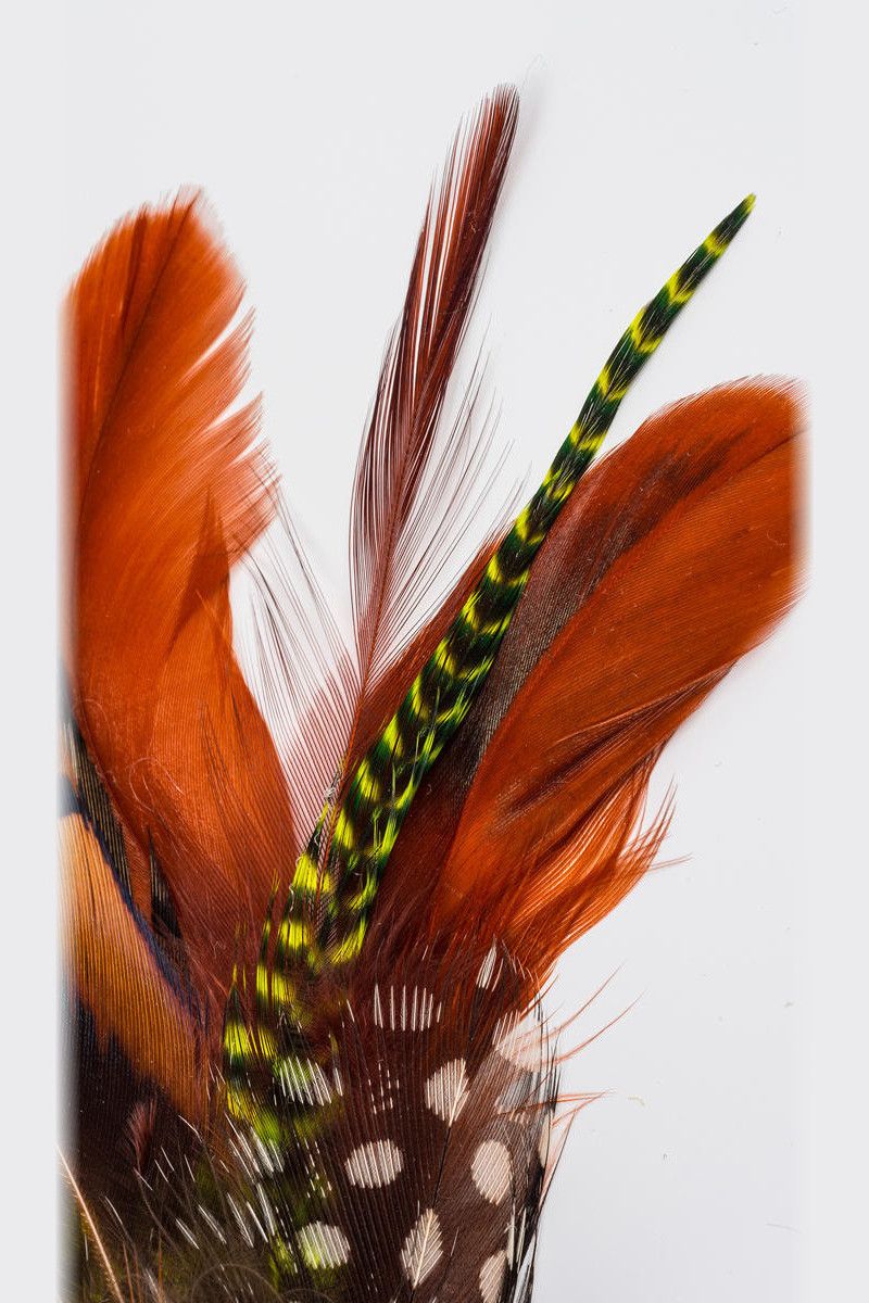 Заколка перо Бронзовое лето