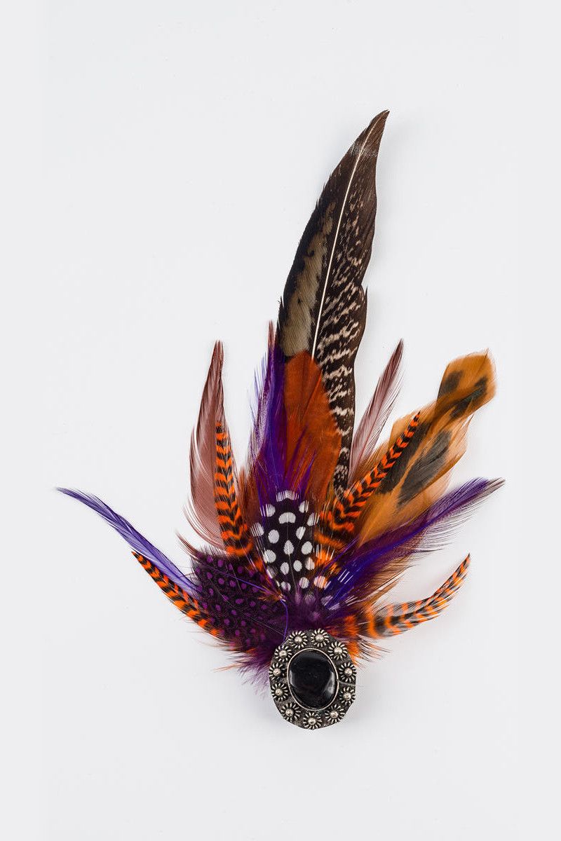 Перьевая заколка Восточная богиня