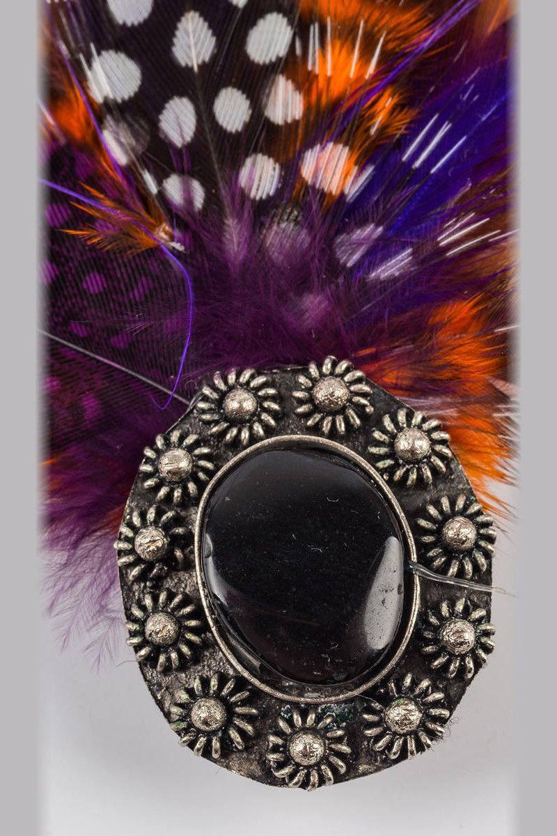 Перьевая заколка Восточная богиня