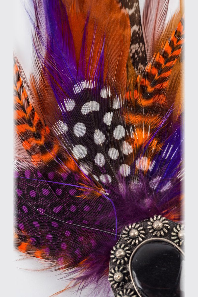 Перьевая заколка Восточная богиня