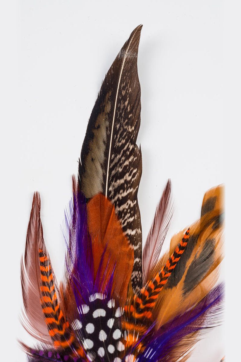 Перьевая заколка Восточная богиня