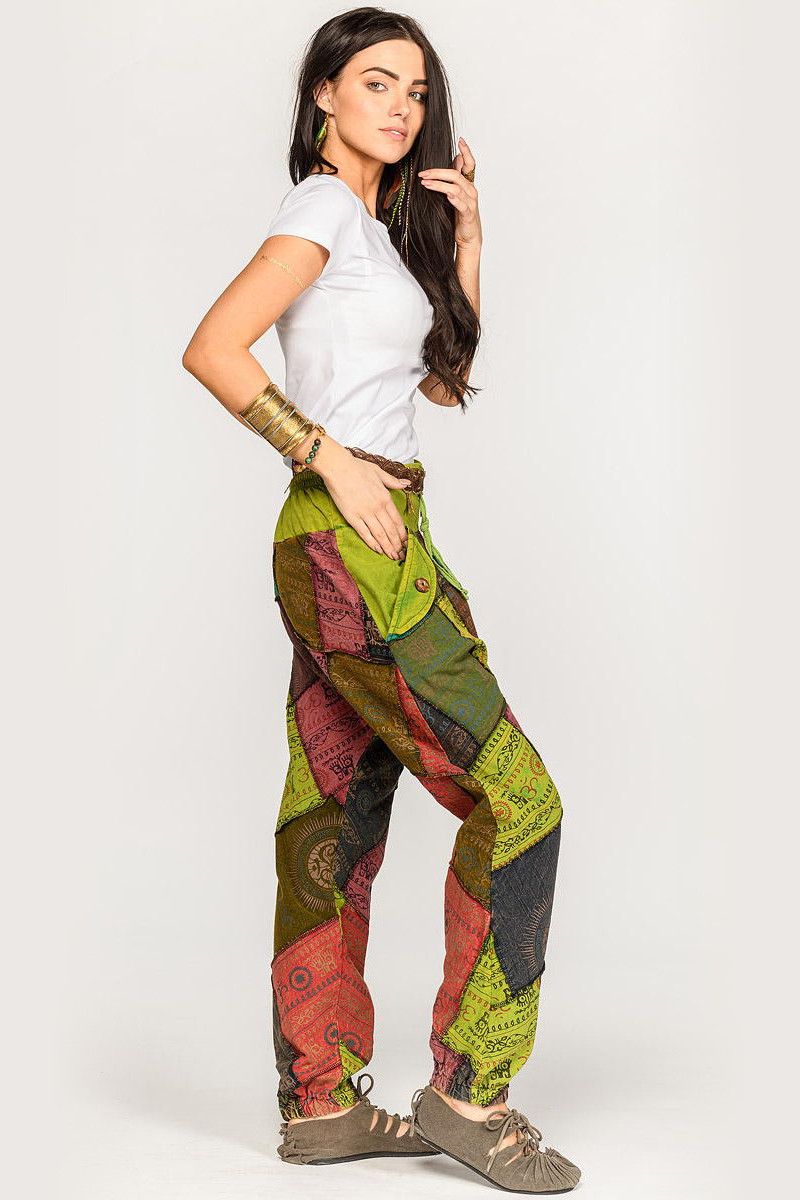 Серьга перьевая Хамелеон