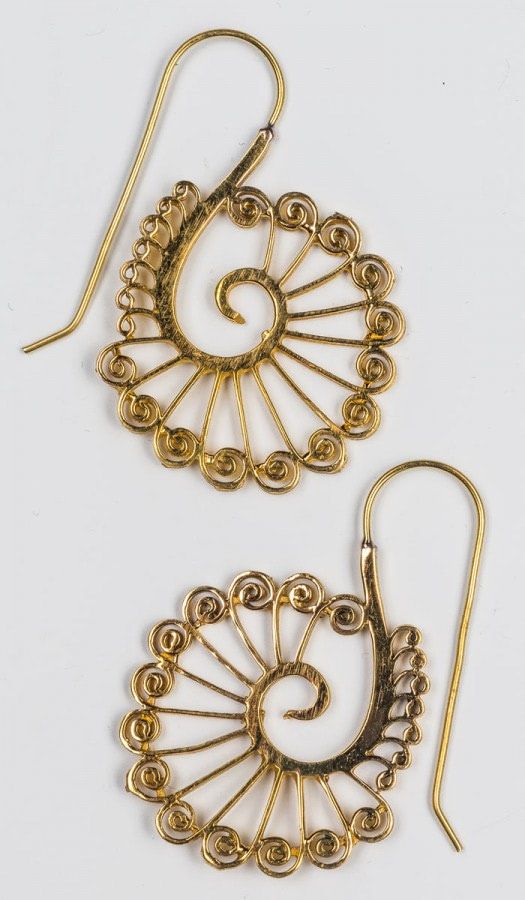 Серьги латунные Синдарам