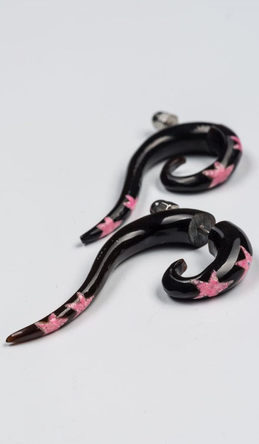 Этнические серьги Пара лотосов