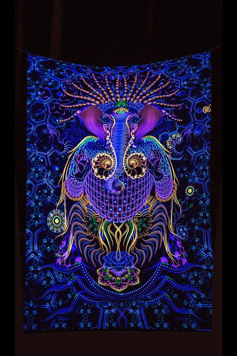 Настенный гобелен с психоделическим принтом «Ganesha»