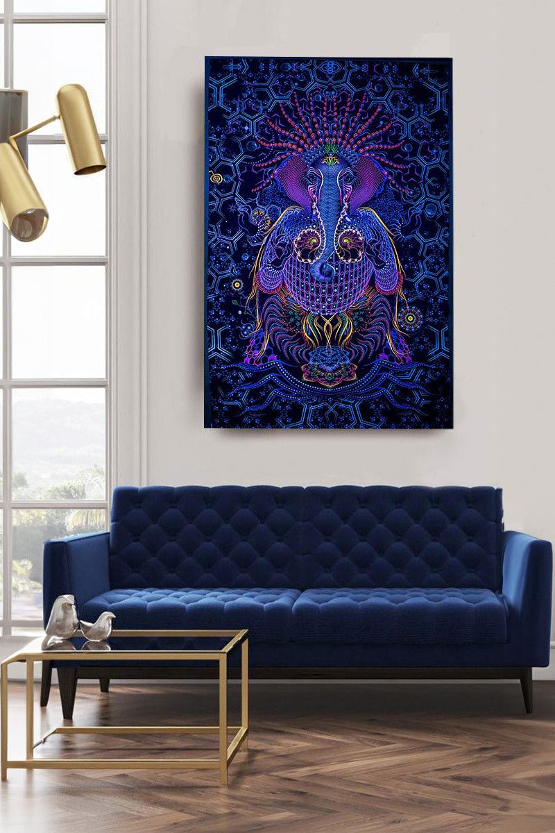 Настенный гобелен с психоделическим принтом «Ganesha»
