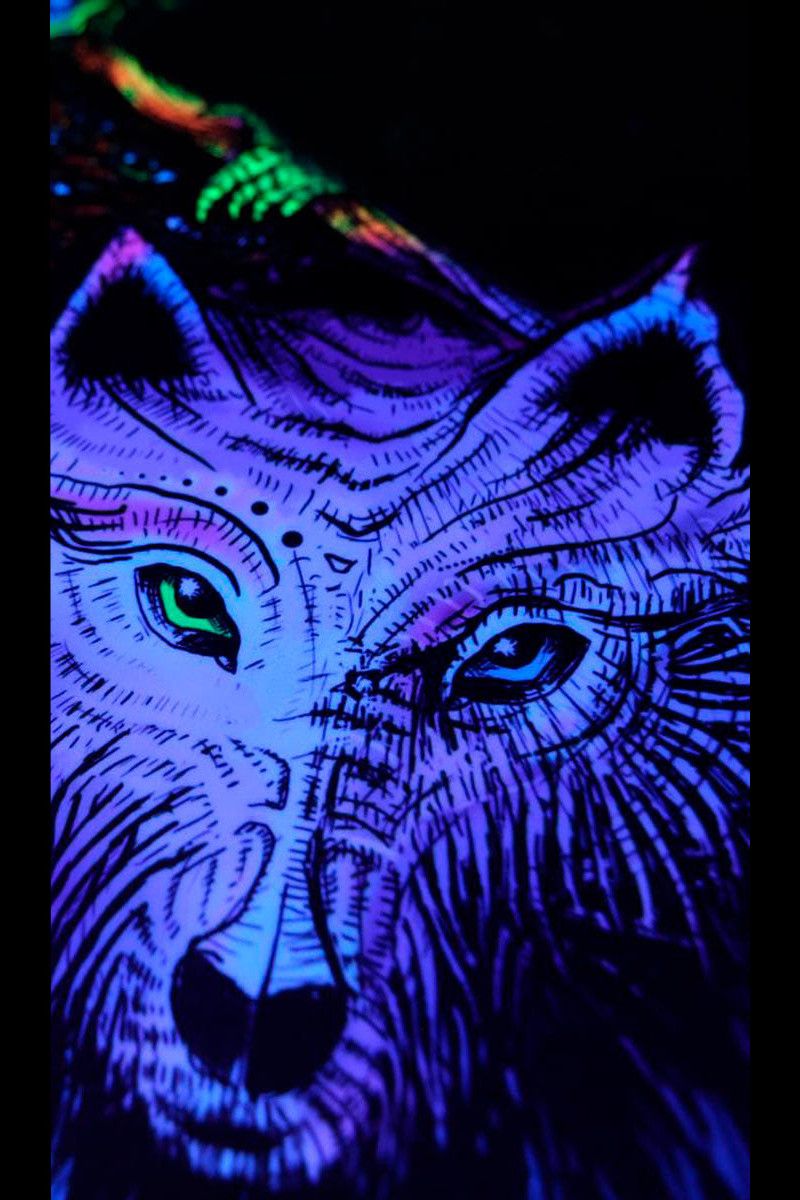 Флуоресцентное арт полотно «Snake Hunter»