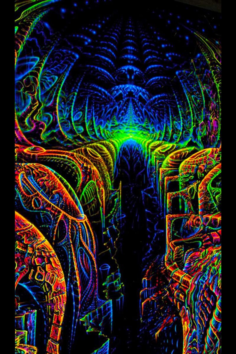 Флуоресцентный психоделический фон «Inner Temple»