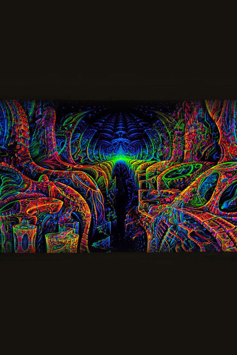 Флуоресцентный психоделический фон «Inner Temple»