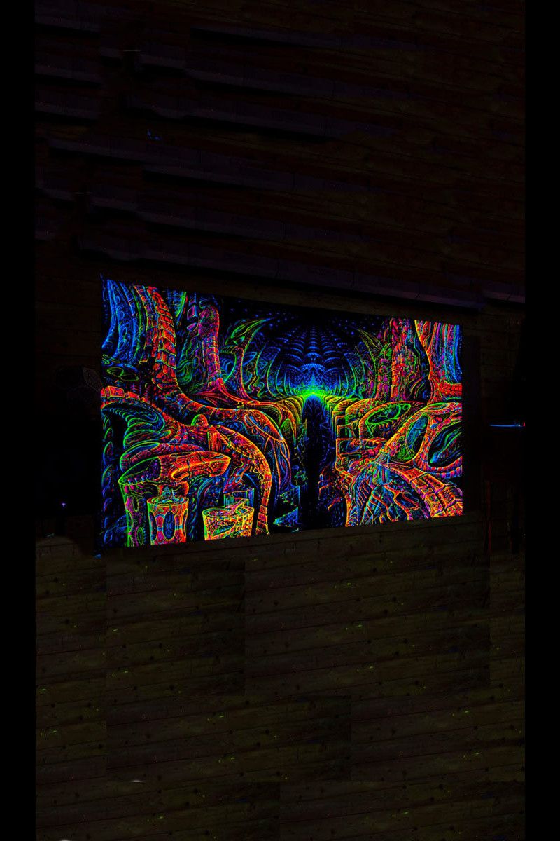 Флуоресцентный психоделический фон «Inner Temple»