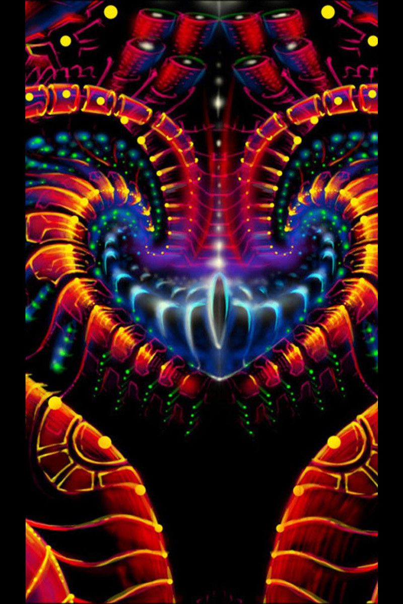 Флуоресцентный фрактальный баннер «DIMENSION-MATRIX»