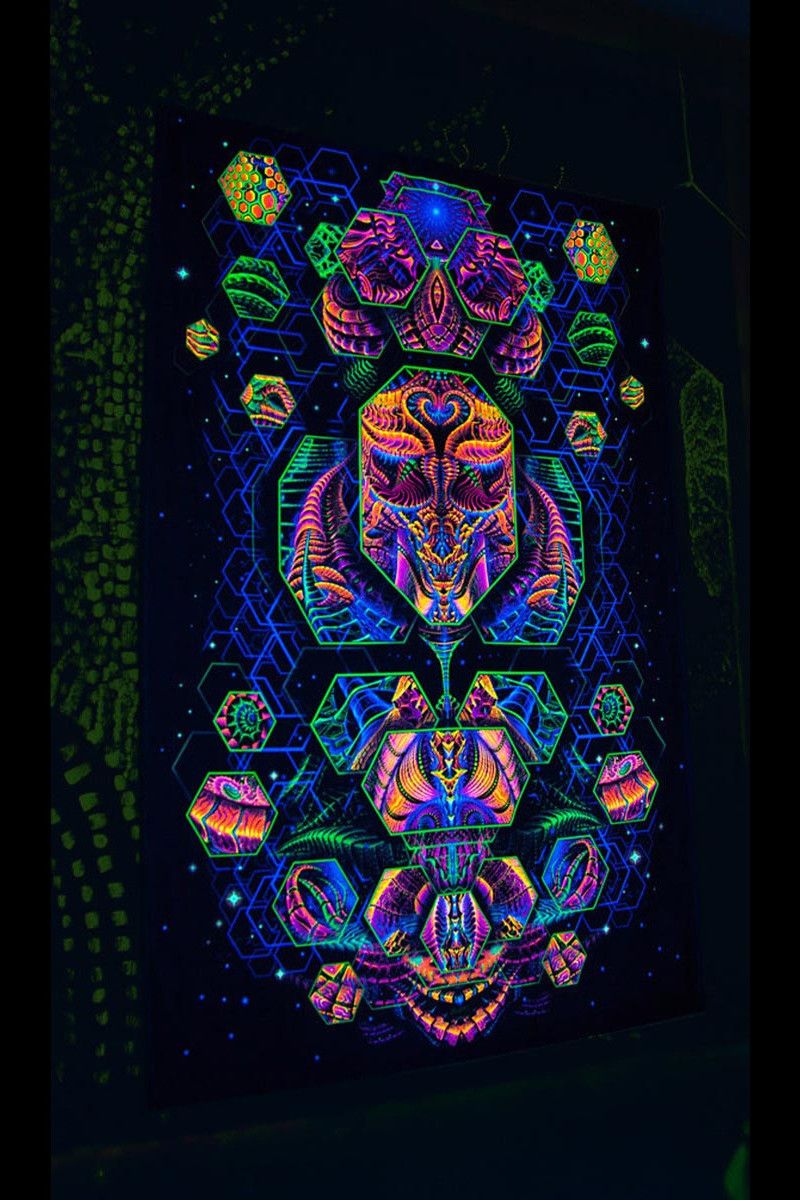 Флуоресцентный фрактальный баннер «DIMENSION-MATRIX»