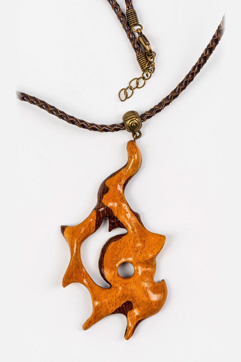 Кулон из дерева Морская звезда