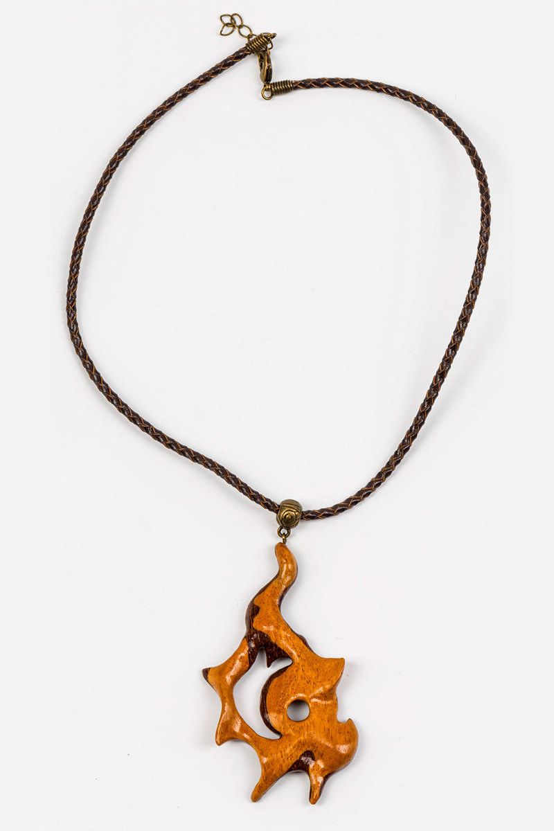 Кулон из дерева Морская звезда