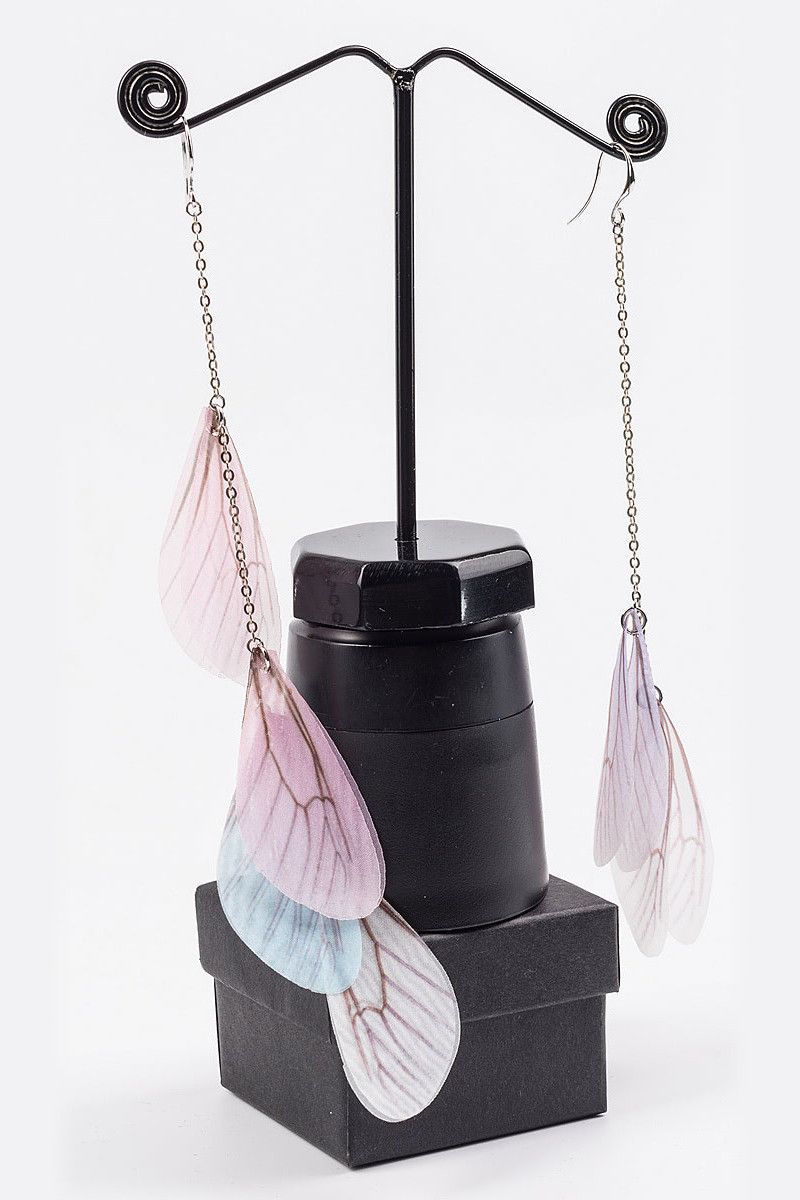 Висячие серьги Крылья феи