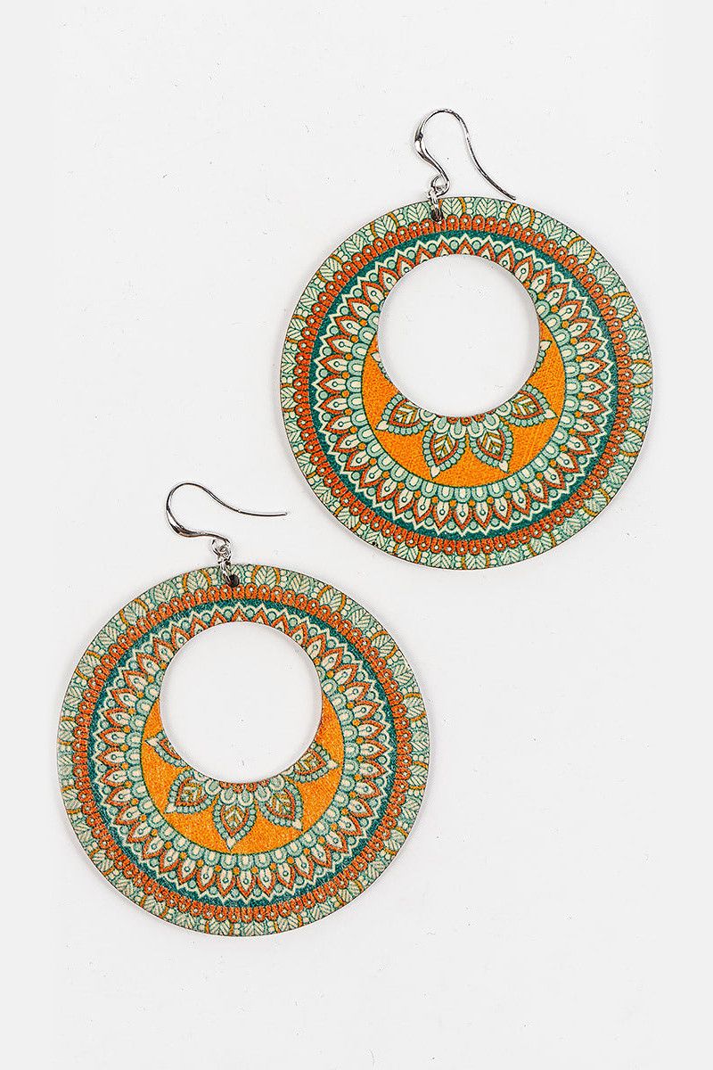 Бохо серьги с узором Ашлеша