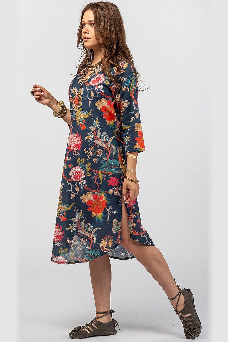 Платье с цветочным принтом Мебсута